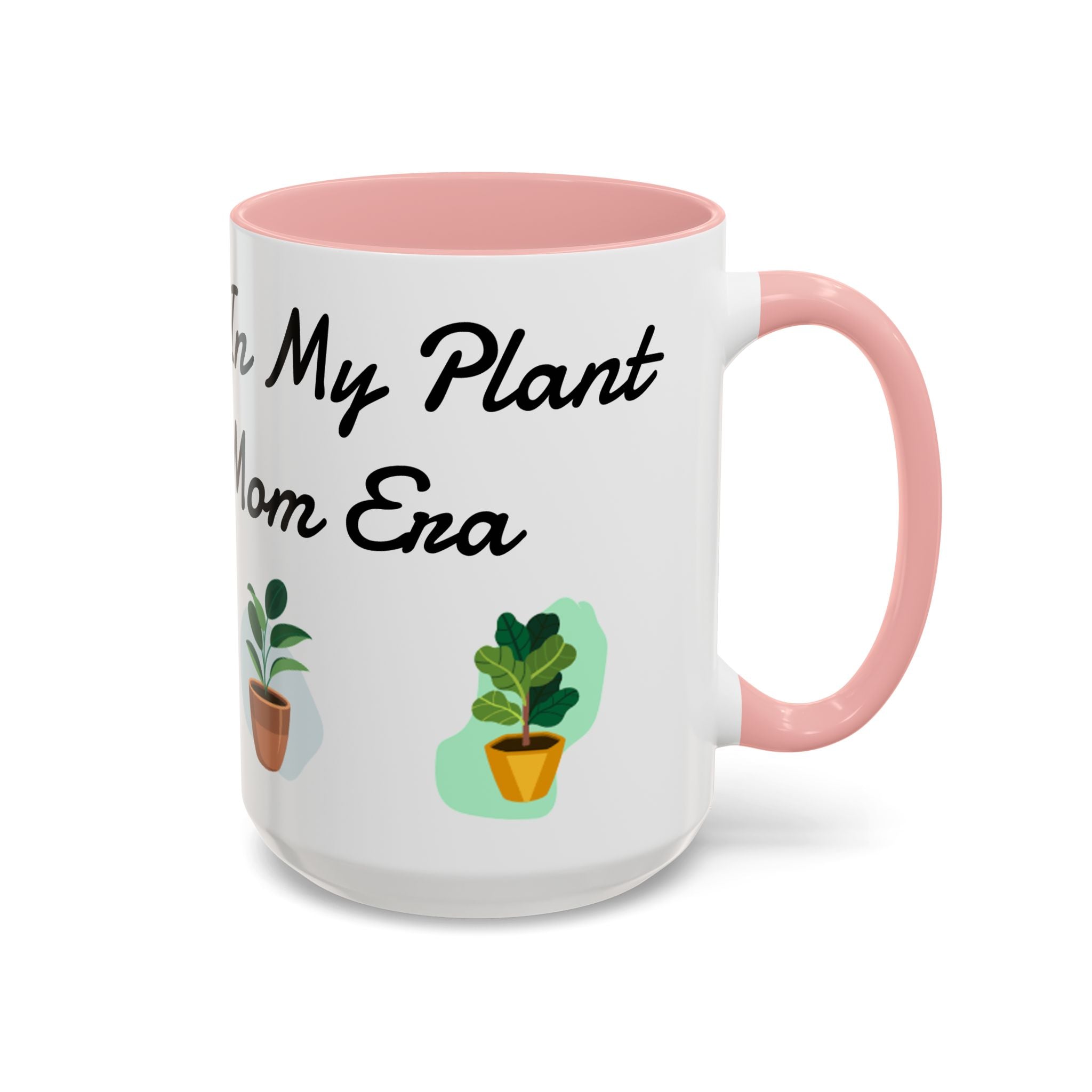 Plant Mom Coffee Mug – "In My Plant Mom Era" Accent Mug with Cute Potted Plants