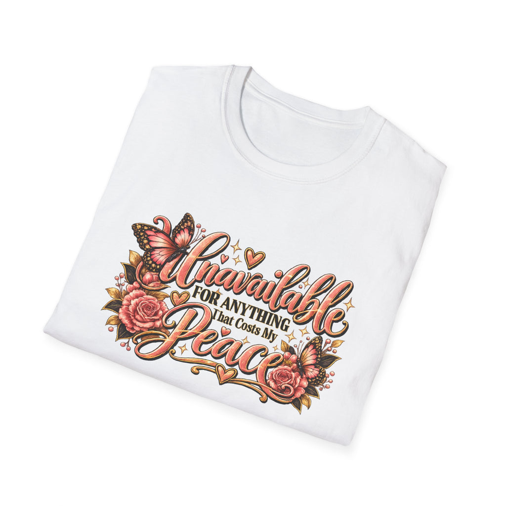 T-Shirt — "Beautiful for Anything That Costs Me Peace" Floral Graphic Tee