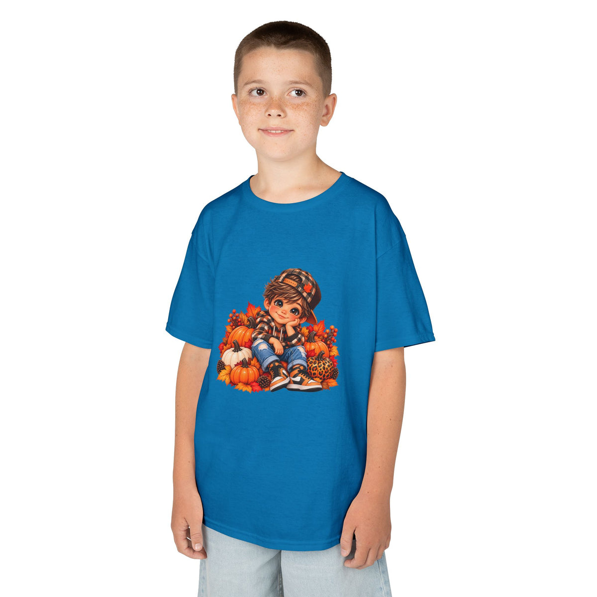 Kids Autumn Harvest Girl Heavy Cotton Tee