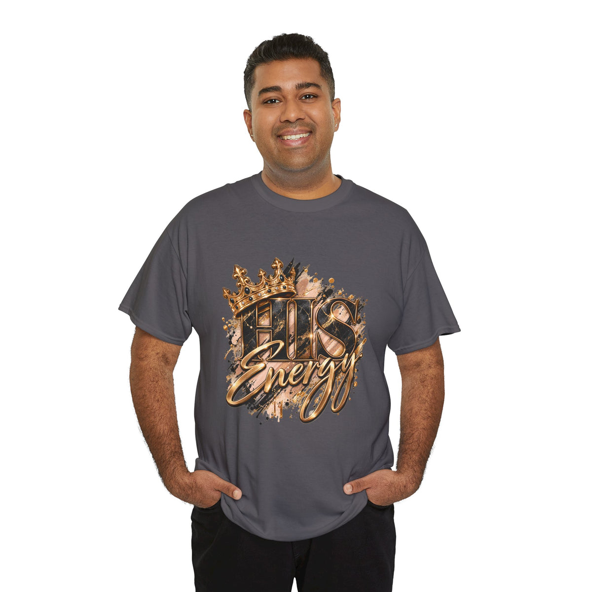 Boss Energy T-Shirt — Gold Crown Graphic Tee for Ambitious Hustlers