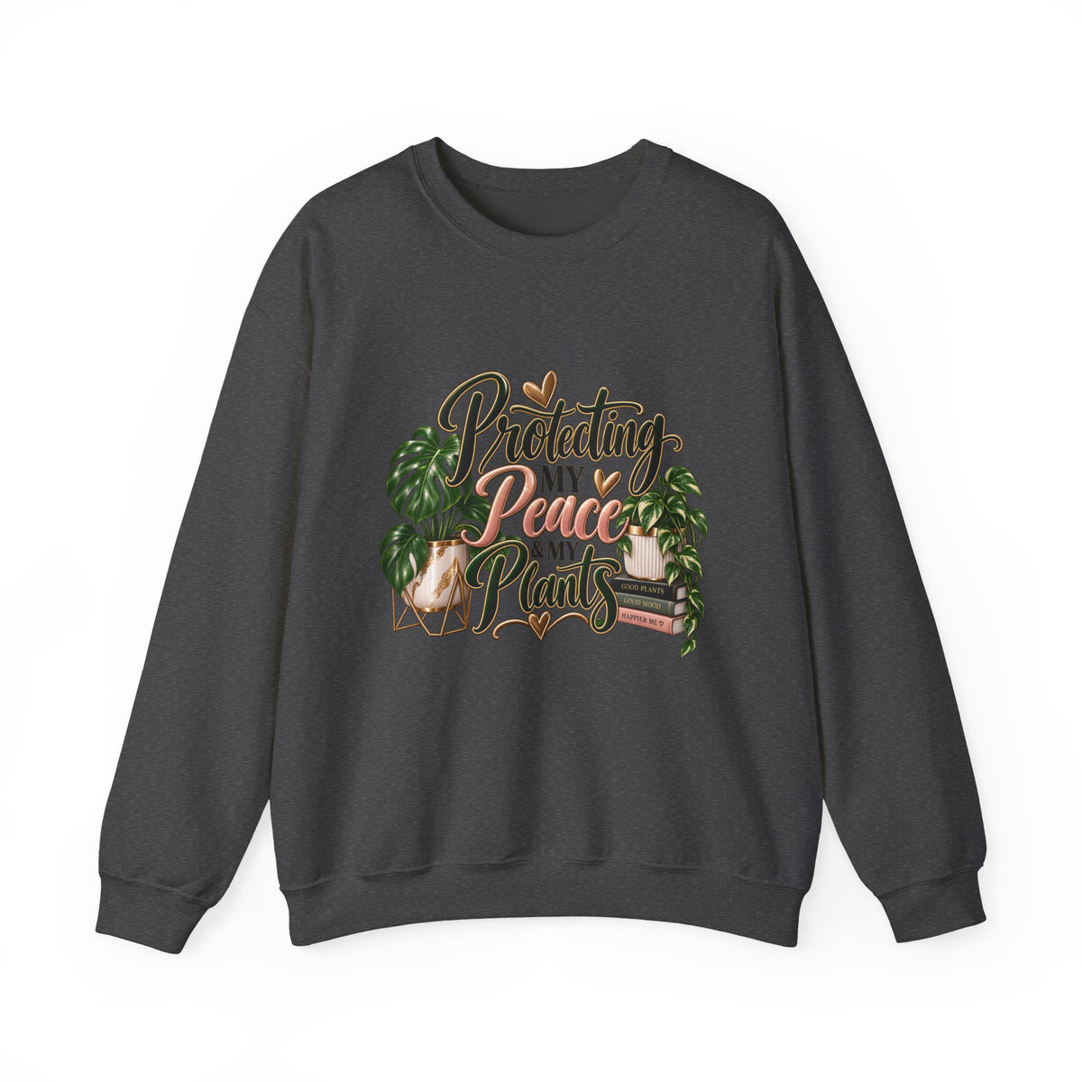 Plant Lover Sweatshirt — "Protecting My Peace & My Plants" Cozy Crewneck
