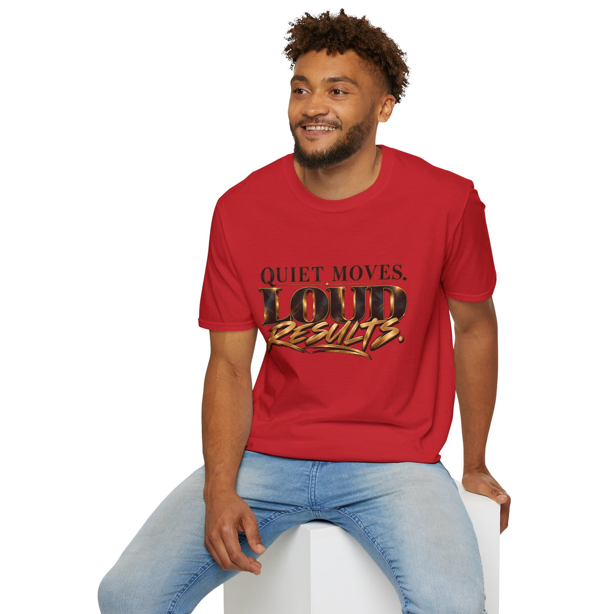 Quiet Moves Loud Results T-Shirt — Motivational Graphic Tee