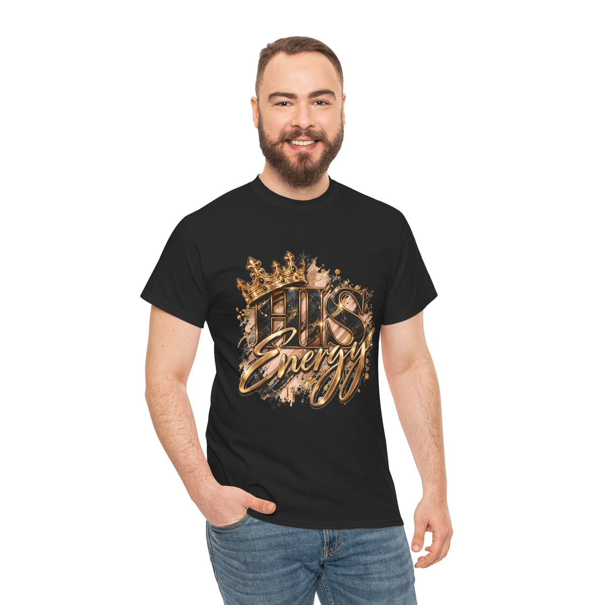 Boss Energy T-Shirt — Gold Crown Graphic Tee for Ambitious Hustlers