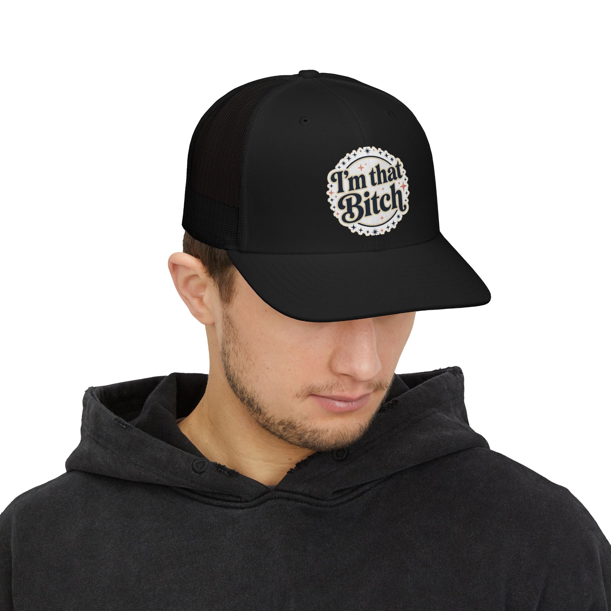 I'm That Bitch Snapback Trucker Cap — Bold Retro Script Mesh Hat