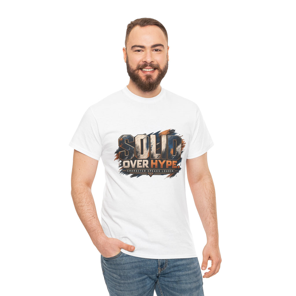 Solid Over Hype Graphic Tee — Streetwear Gaming Statement Shirt