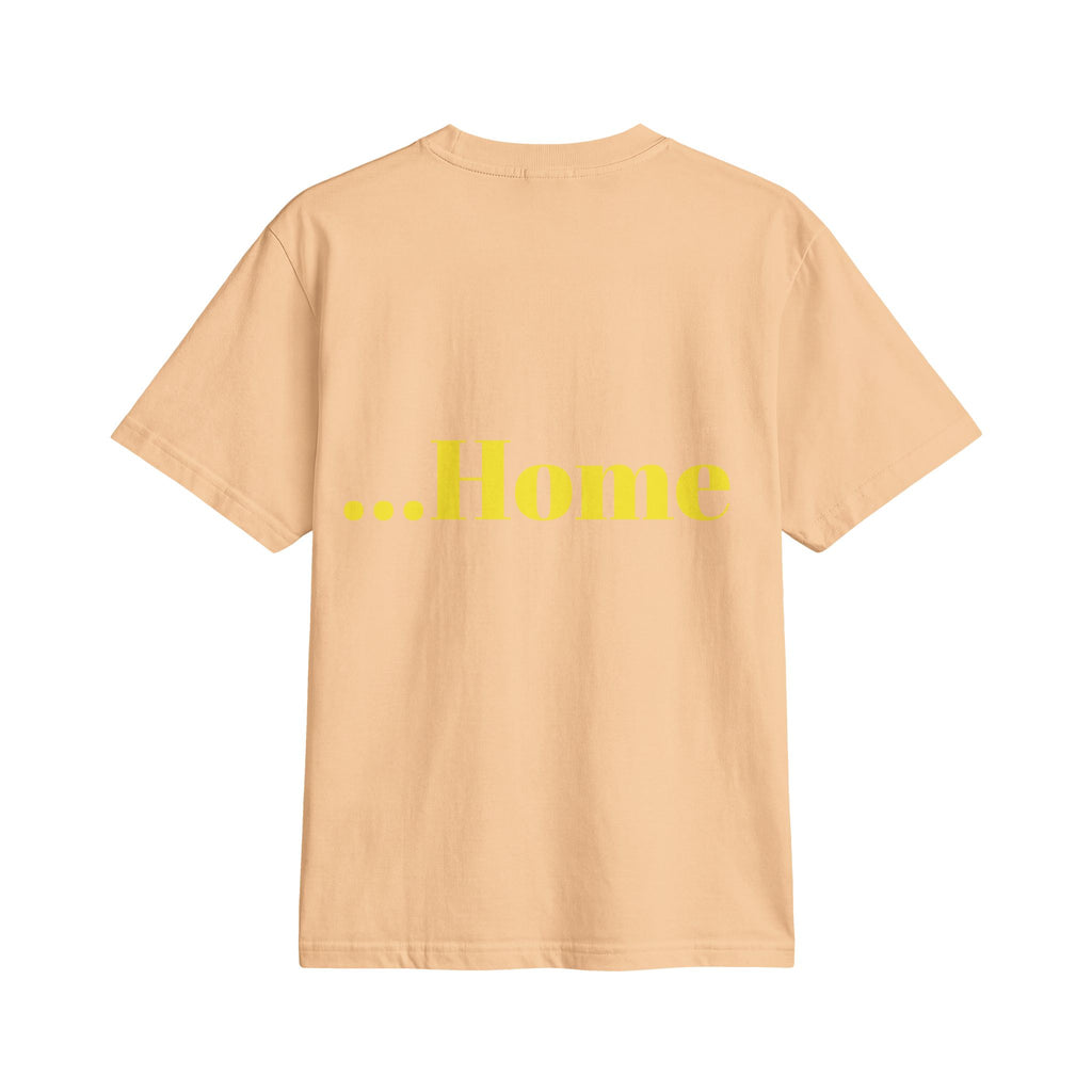 “Hot and Ready to Go…Home” Graphic T-Shirt — Funny Yellow Slogan Tee
