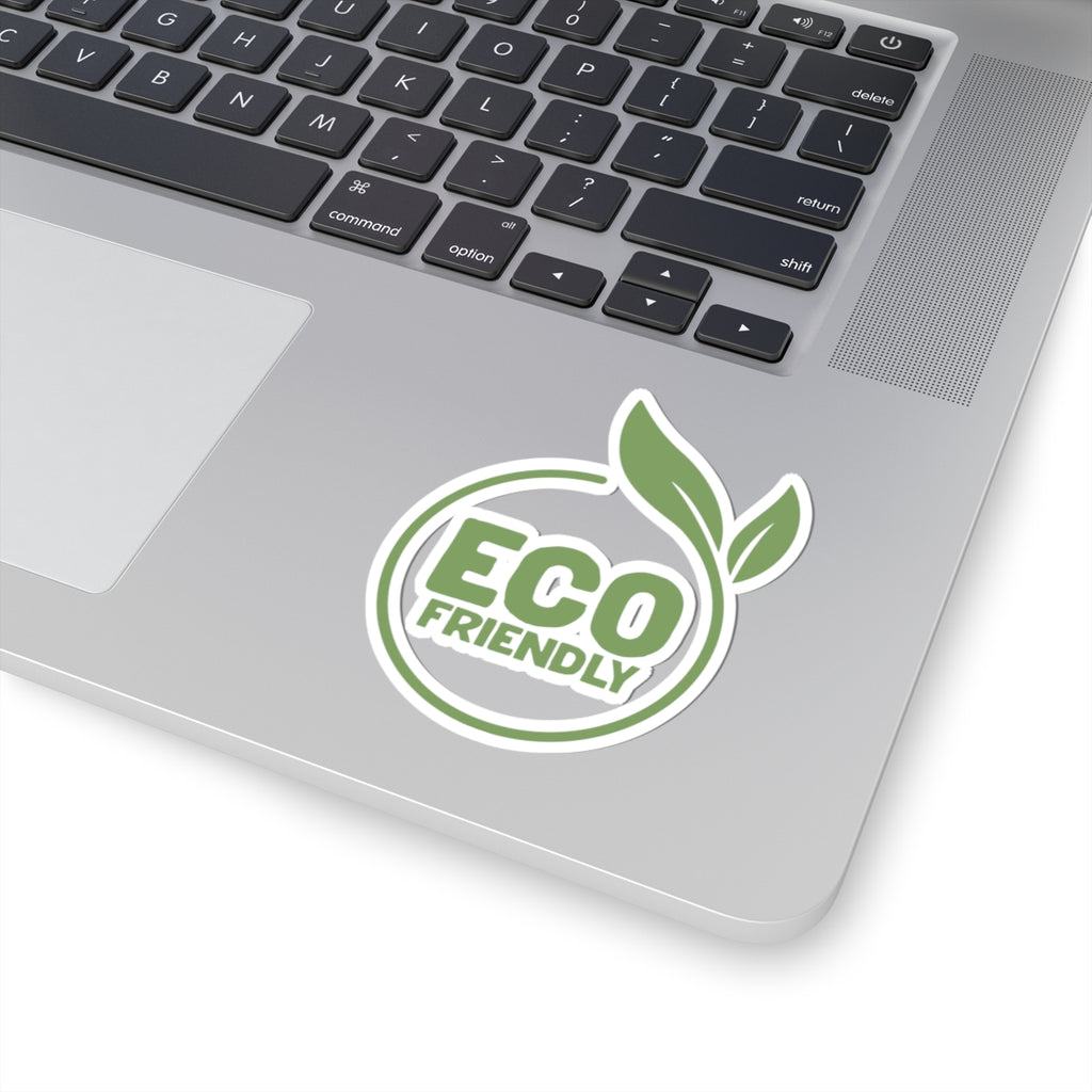 Eco Friendly Kiss-Cut Sticker — Green Leaf Sustainable Decal