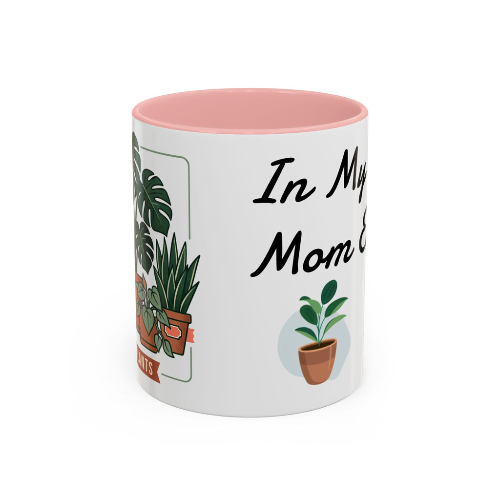 Plant Mom Coffee Mug – "In My Plant Mom Era" Accent Mug with Cute Potted Plants