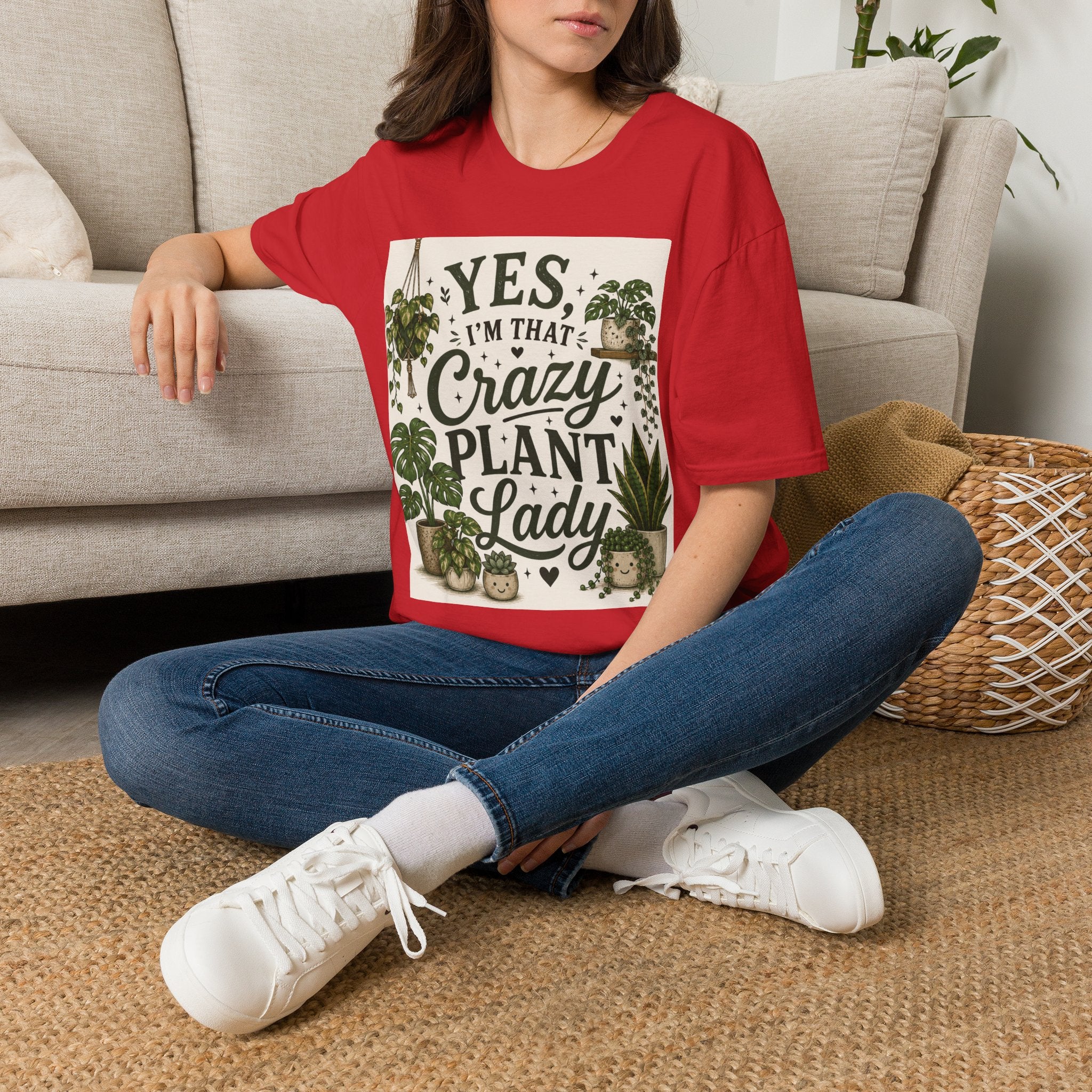 Plant Lady T-Shirt — "Yes I’m That Crazy Plant Lady" Graphic Tee