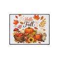 Hello Fall Heavy Duty Floor Mat — Autumn Pumpkin & Leaves Doormat