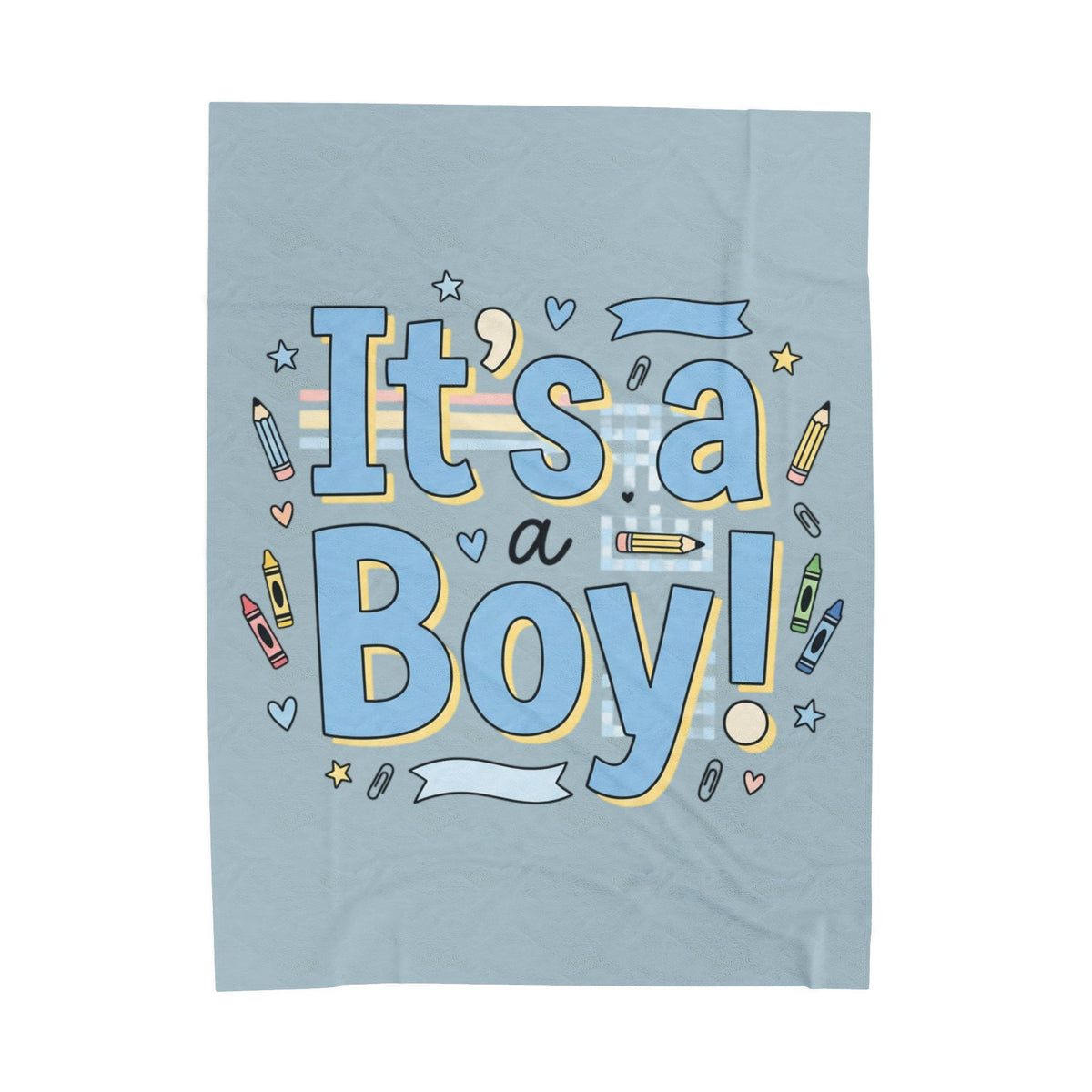 It's a Boy Velveteen Plush Blanket – Baby Shower Newborn Gift
