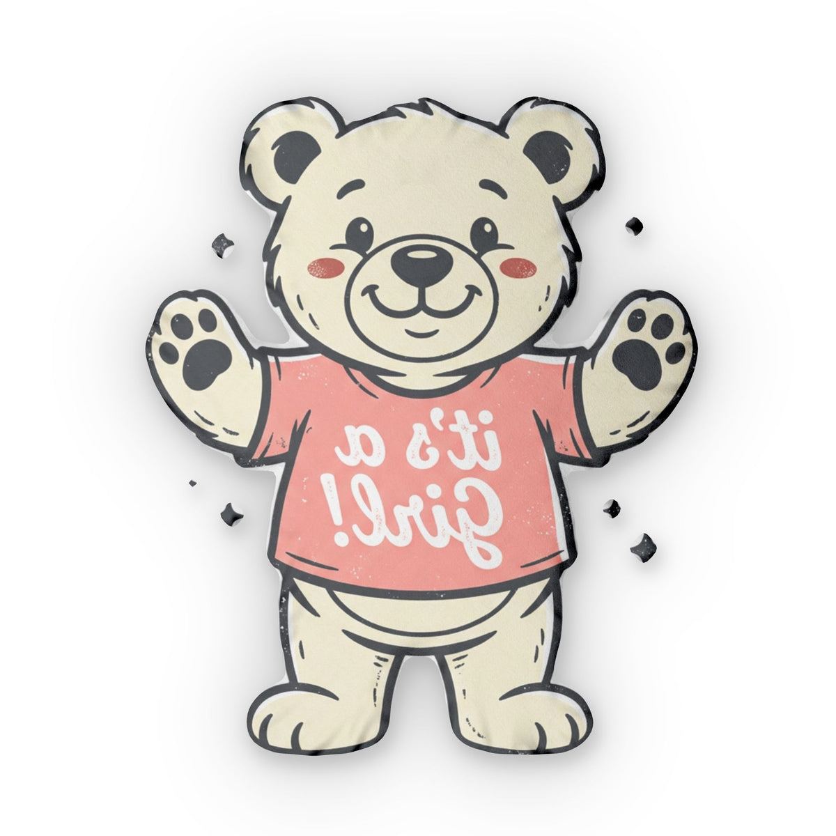 It's a Girl! Bear Shaped Pillow