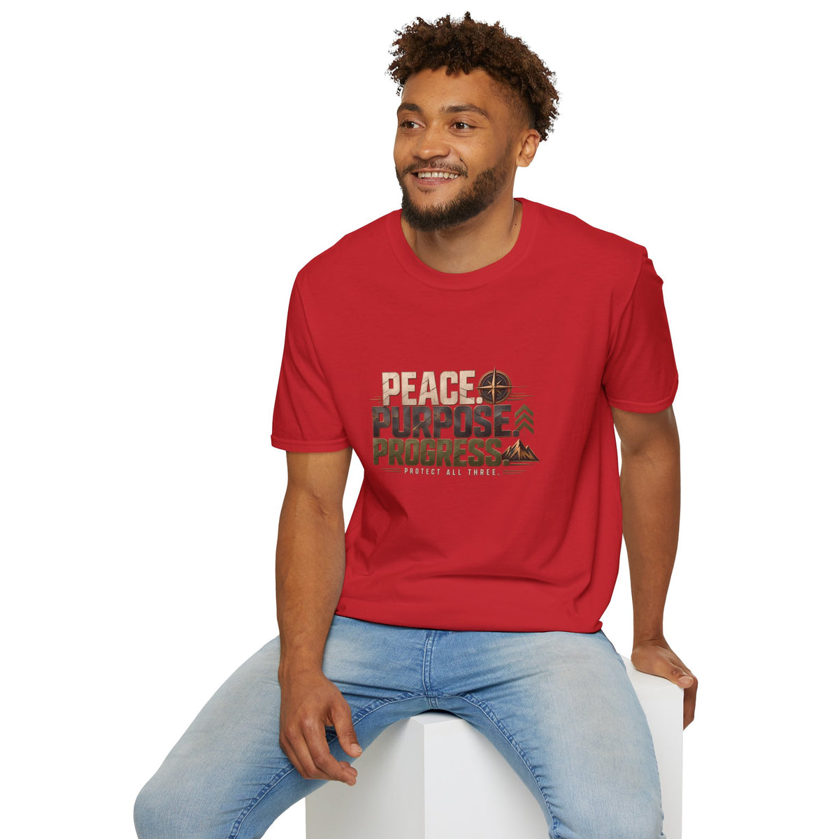 Peace Purpose Progress T-Shirt — Motivational Graphic Tee