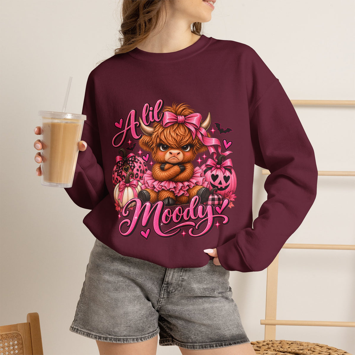 Crewneck Sweatshirt — "A Lil Moody"