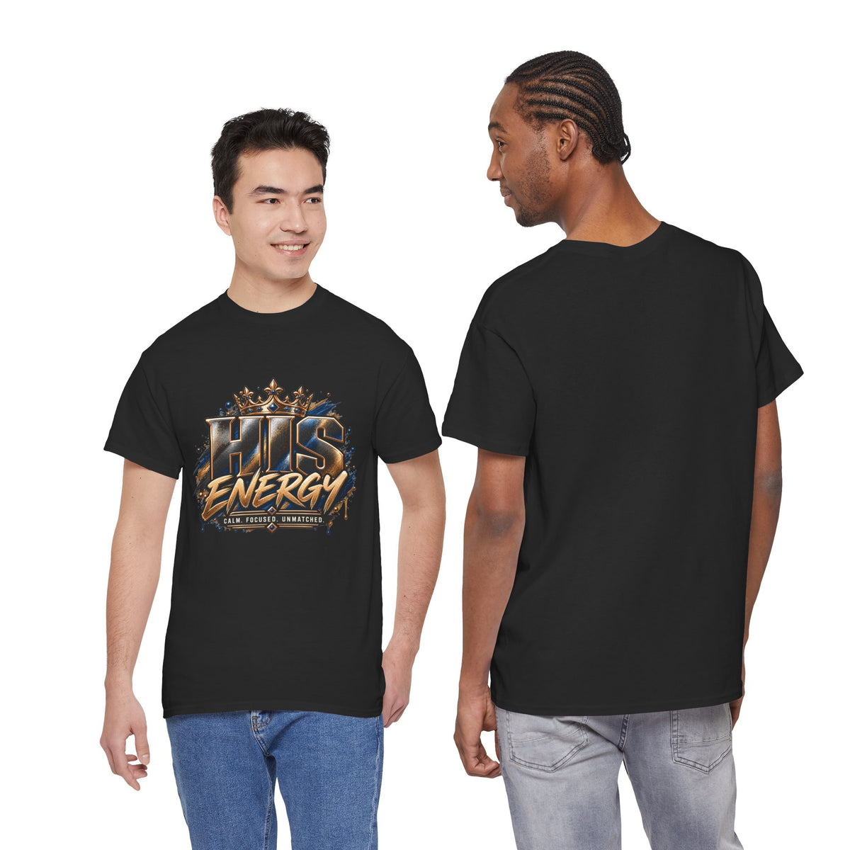 HIS Energy Graphic Tee — Bold Faith-Inspired Crown Design