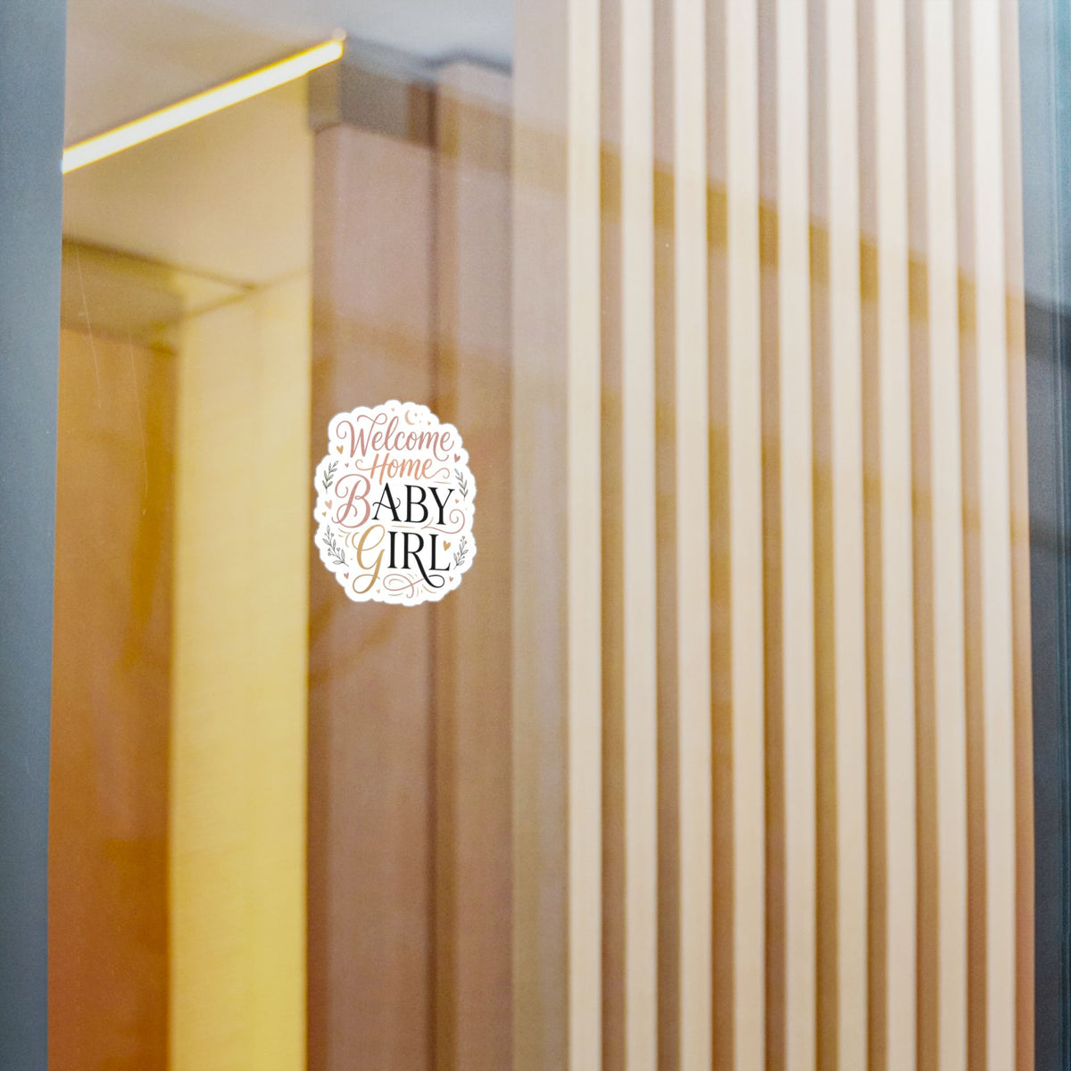 Welcome Home Baby Girl Vinyl Decal
