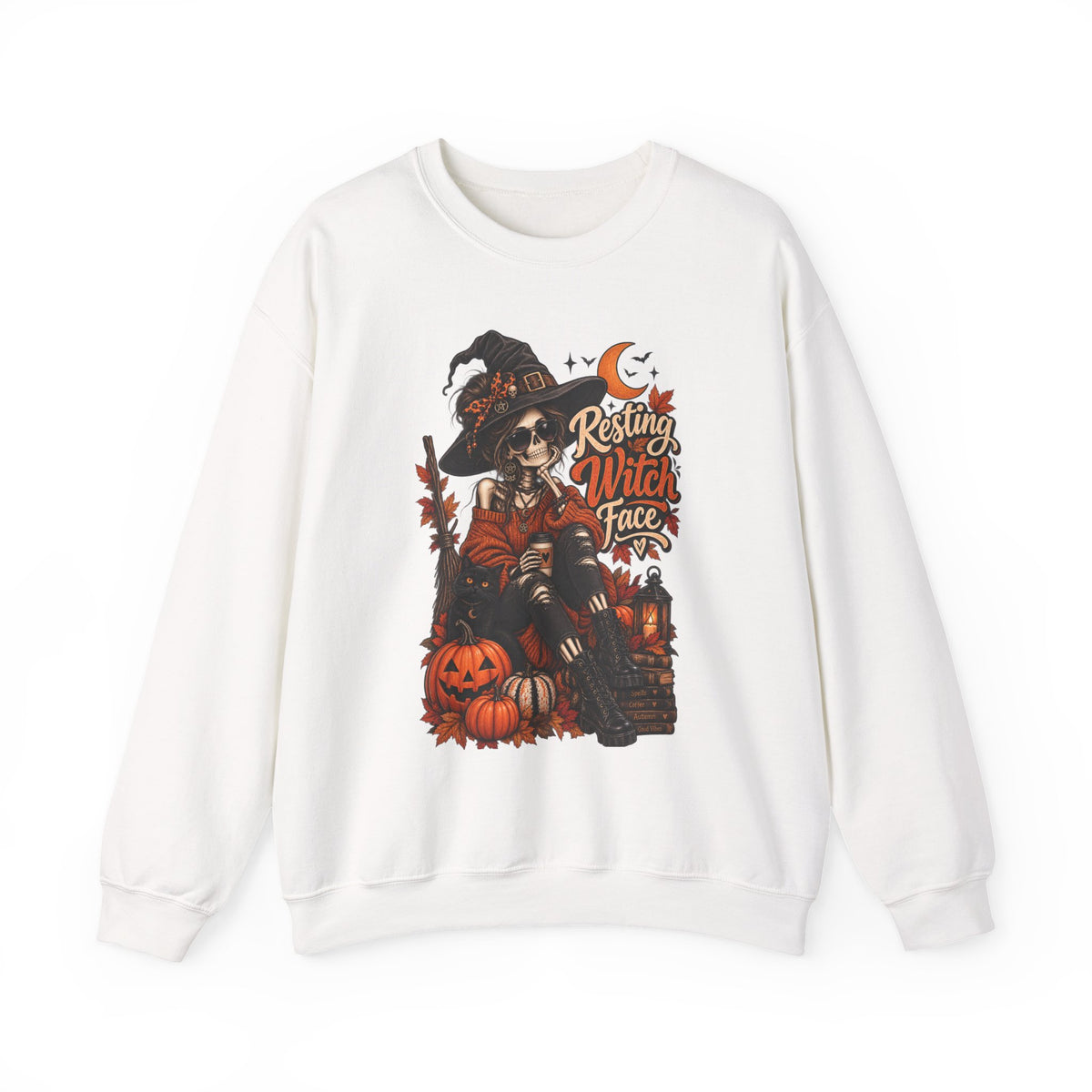 Witch Sweatshirt — "Resting Witch Face" Halloween Crewneck