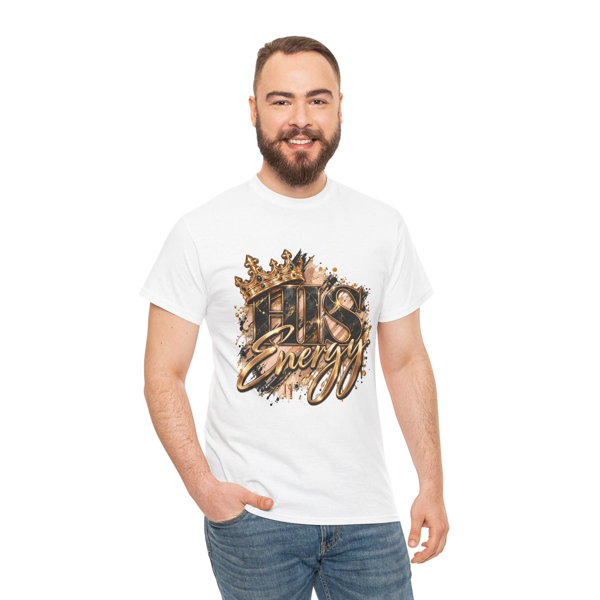 Boss Energy T-Shirt — Gold Crown Graphic Tee for Ambitious Hustlers