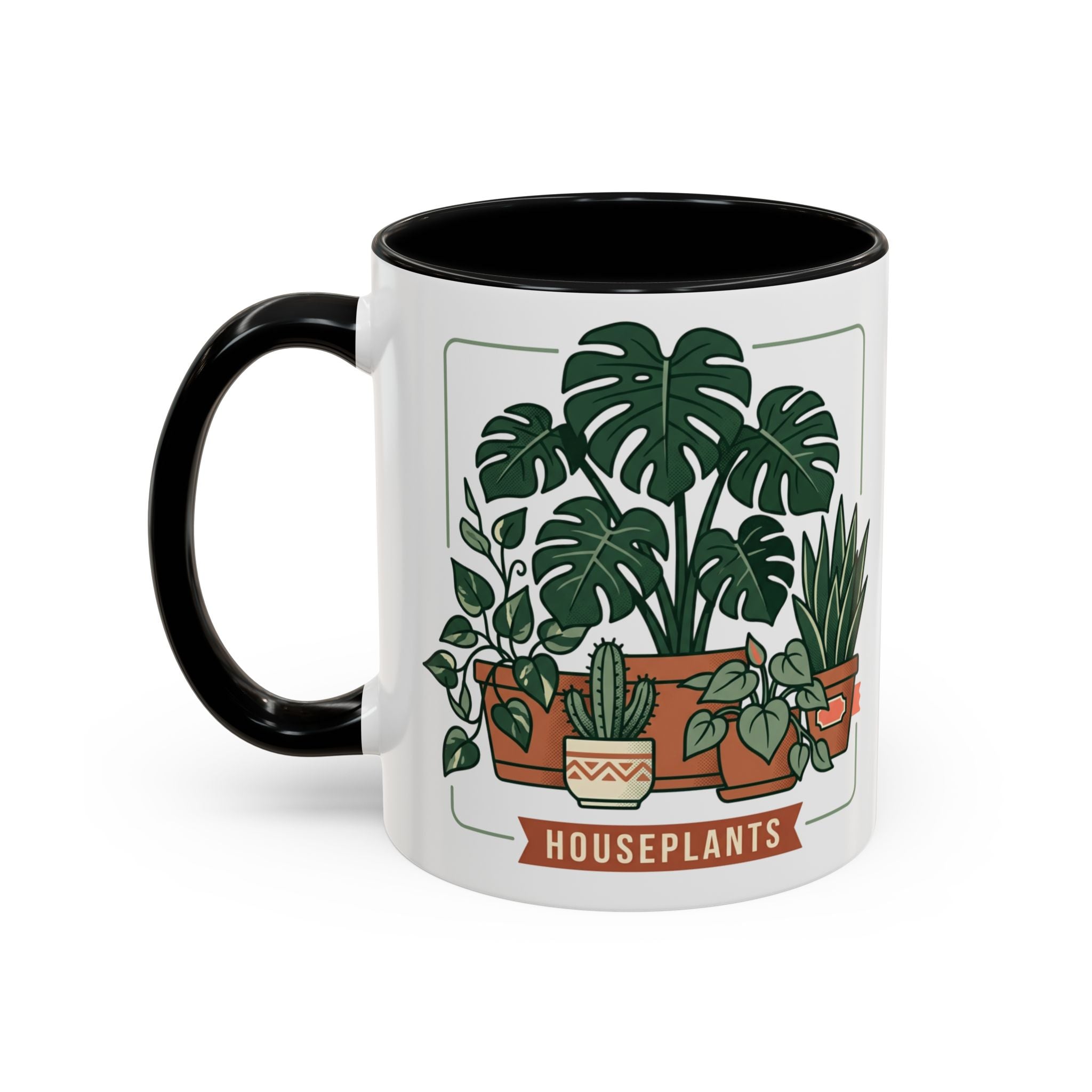 Plant Mom Coffee Mug – "In My Plant Mom Era" Accent Mug with Cute Potted Plants