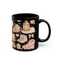Autumn Cozy Pattern Mug — Pumpkin, Lantern & Warm Dessert Black Coffee Cup