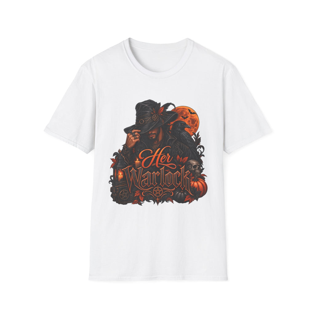 Graphic T‑Shirt — 'Her Majesty' Gothic Witch with Orange Moon