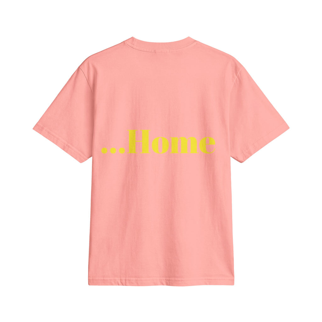 “Hot and Ready to Go…Home” Graphic T-Shirt — Funny Yellow Slogan Tee