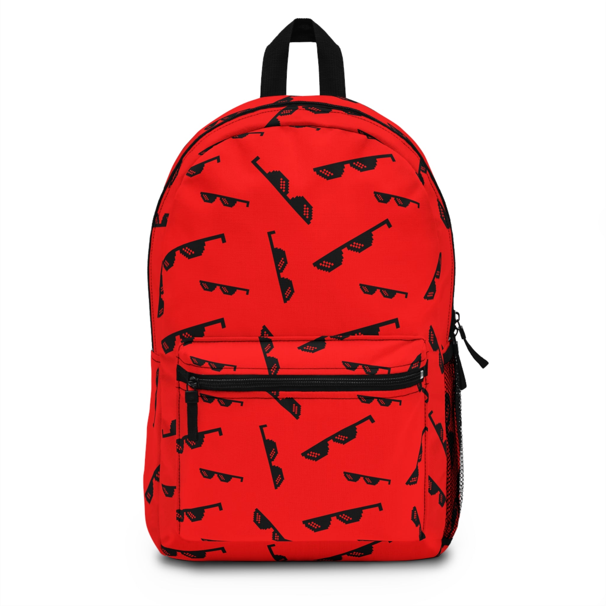Sunglasses Pattern Backpack – Red Cool Shades Print School Bag