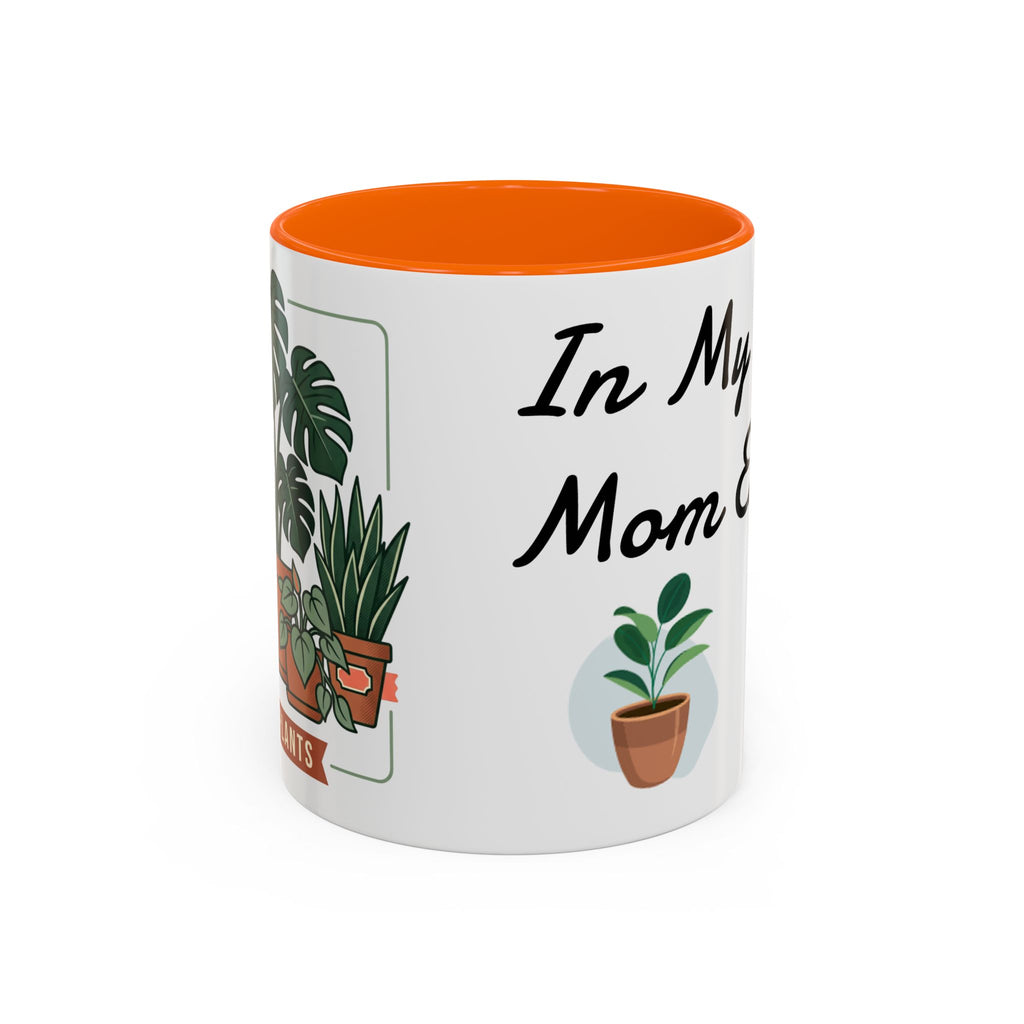 Plant Mom Coffee Mug – "In My Plant Mom Era" Accent Mug with Cute Potted Plants
