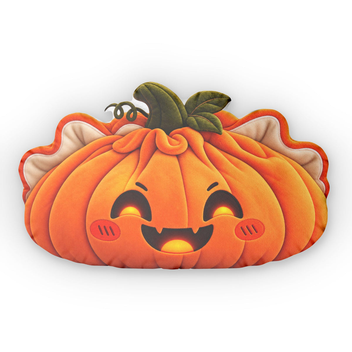 Happy Pumpkin Shaped dumpling Pillow — Cute Halloween Decorative Cushion