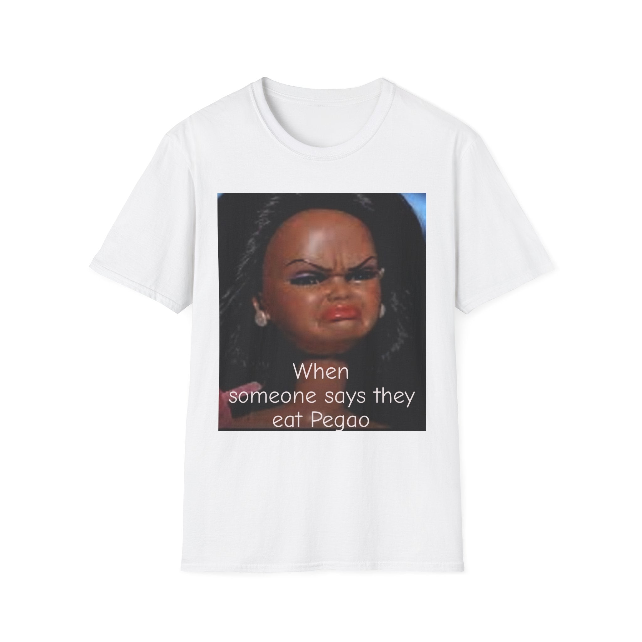 Meme T-Shirt — "When someone says they eat Pegao" Reaction Tee