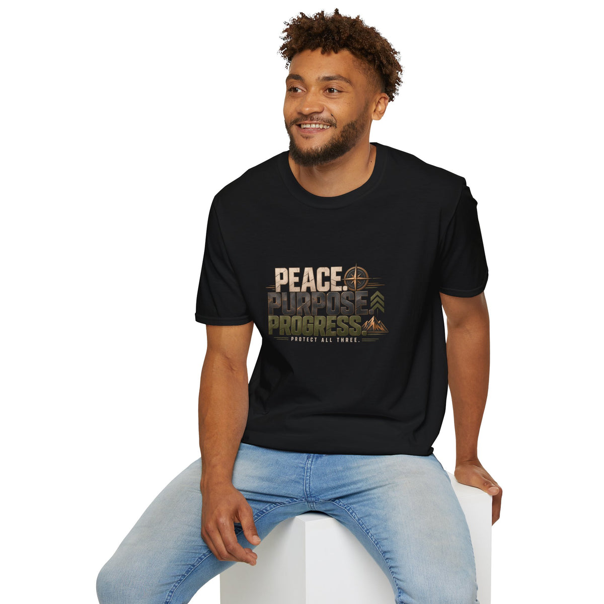 Peace Purpose Progress T-Shirt — Motivational Graphic Tee