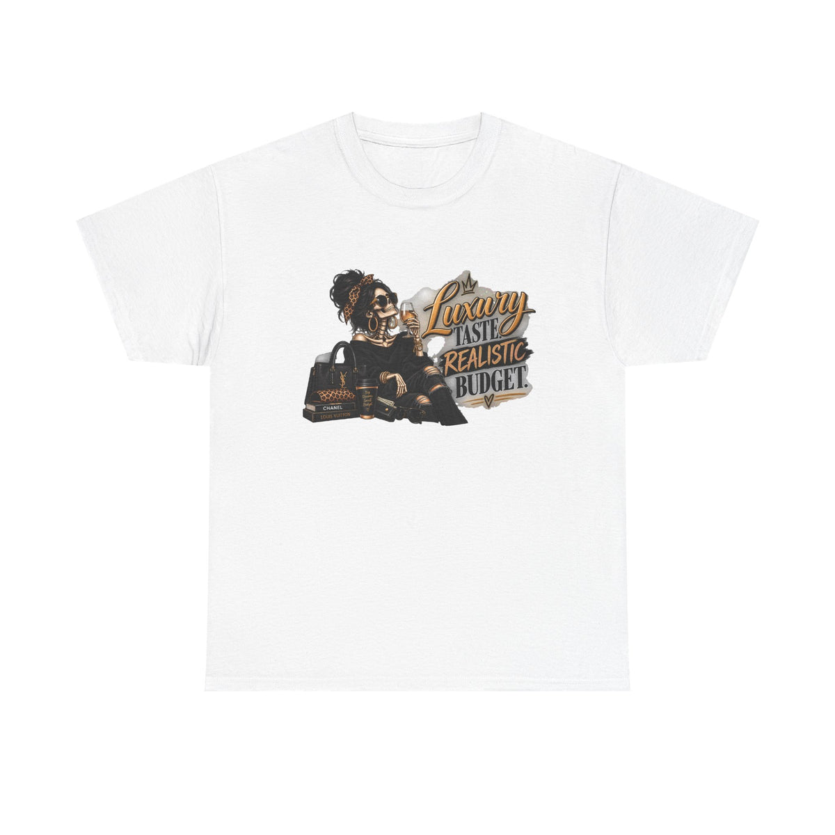 Graphic Tee — "Luxury Taste, Realistic Budget" Vintage Style