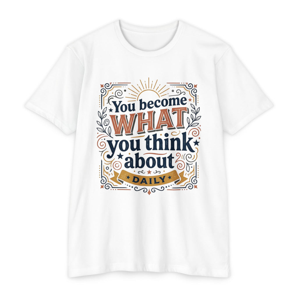 Inspirational Quote T-Shirt — "You Become What You Think About Daily"