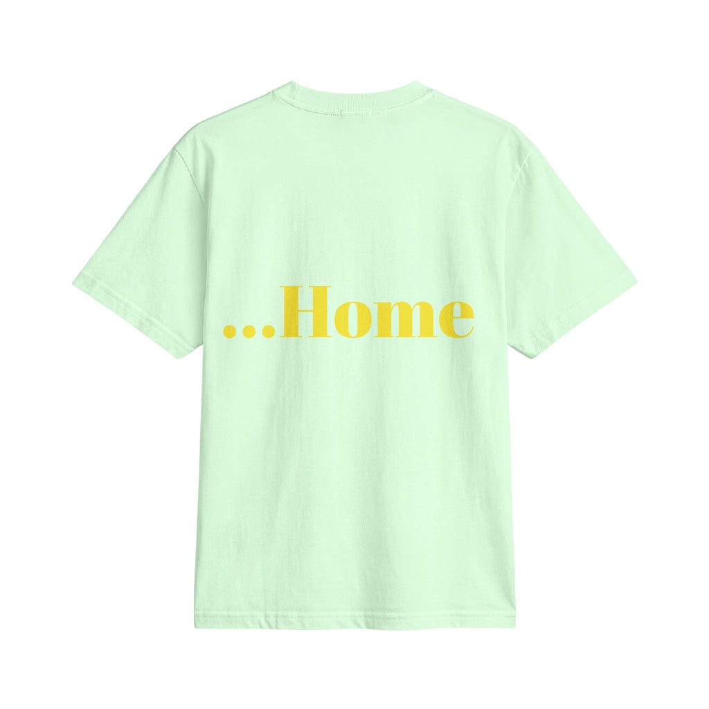 “Hot and Ready to Go…Home” Graphic T-Shirt — Funny Yellow Slogan Tee