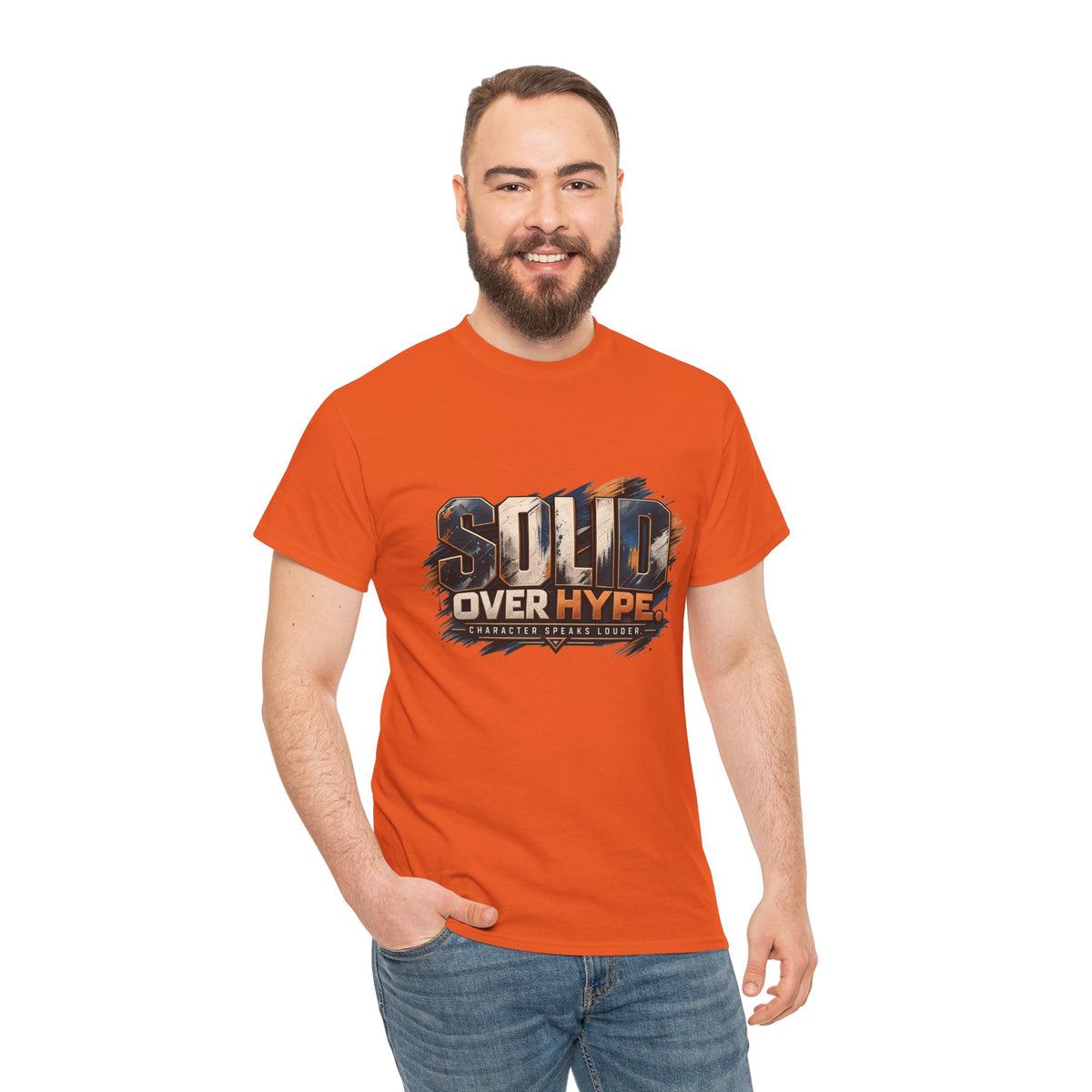 Solid Over Hype Graphic Tee — Streetwear Gaming Statement Shirt