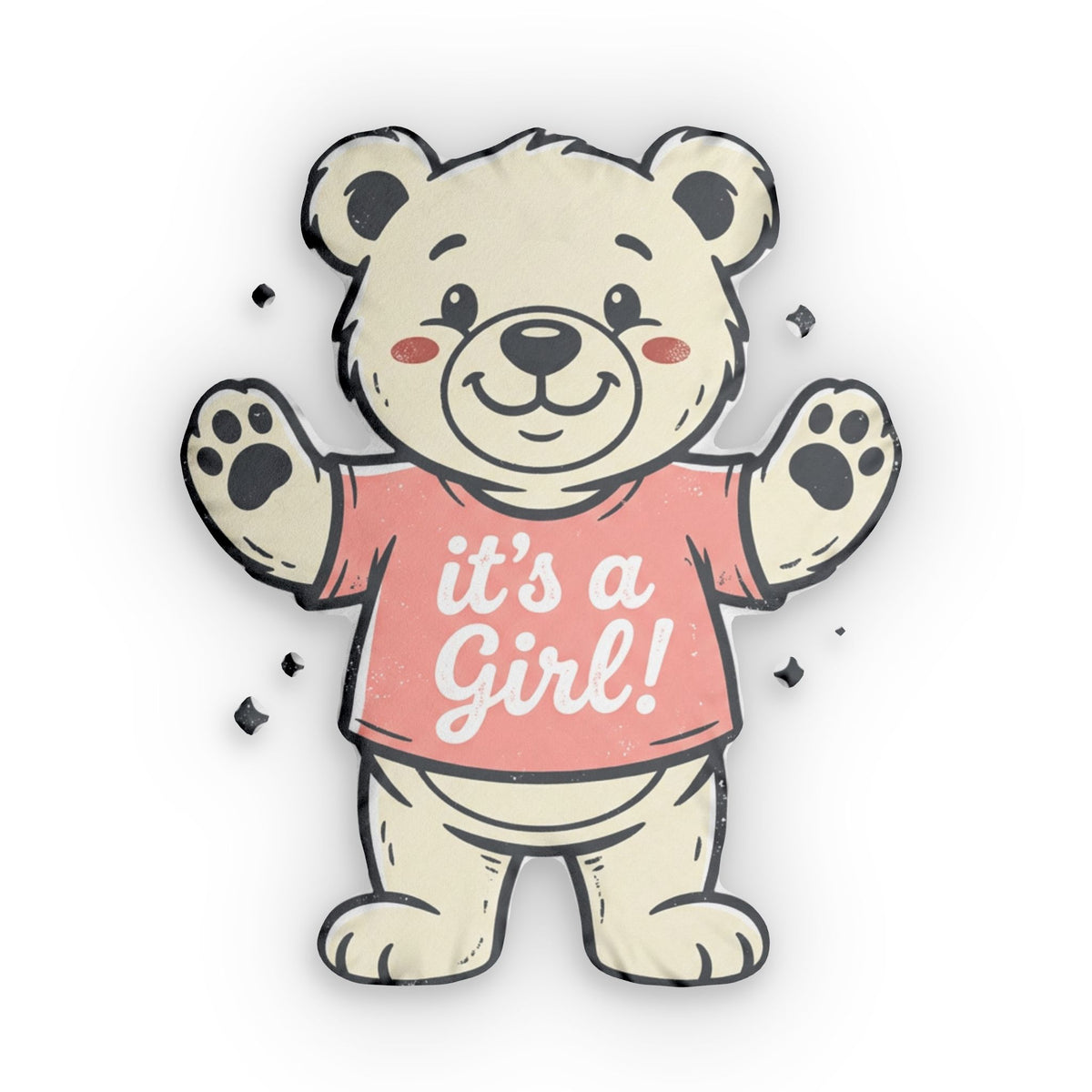 It's a Girl! Bear Shaped Pillow