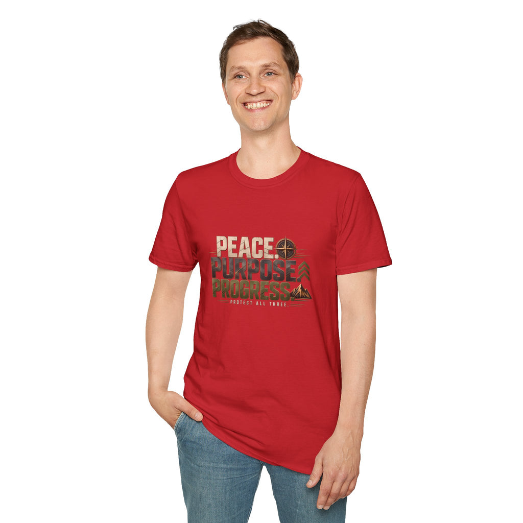 Peace Purpose Progress T-Shirt — Motivational Graphic Tee