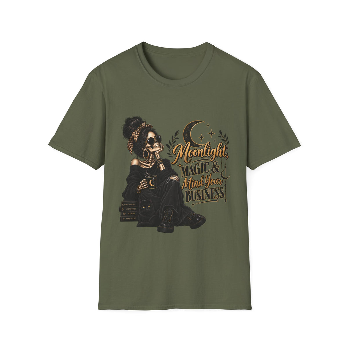Moonlight Magic & Manifestation T-Shirt — Spiritual Witchy Graphic Tee