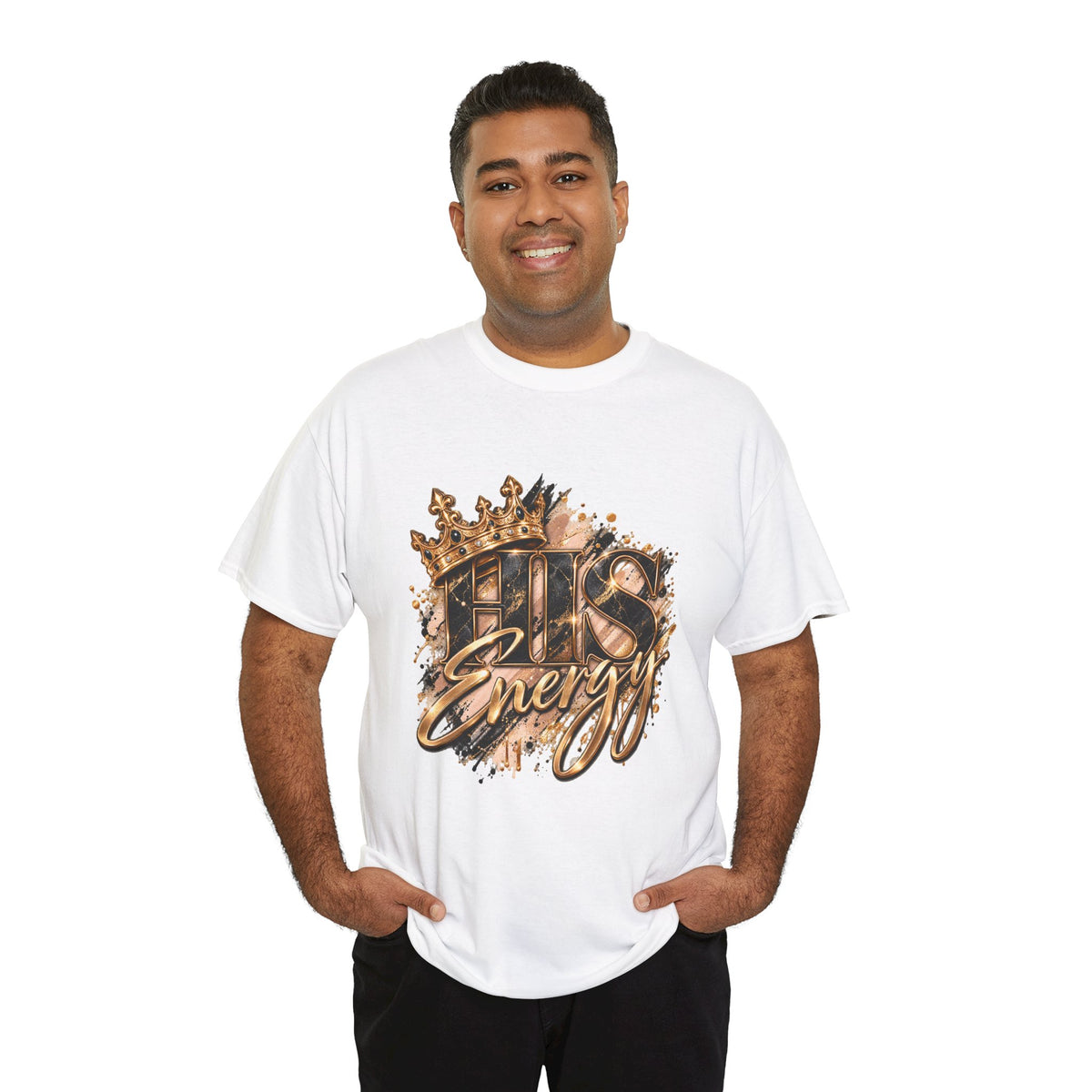 Boss Energy T-Shirt — Gold Crown Graphic Tee for Ambitious Hustlers