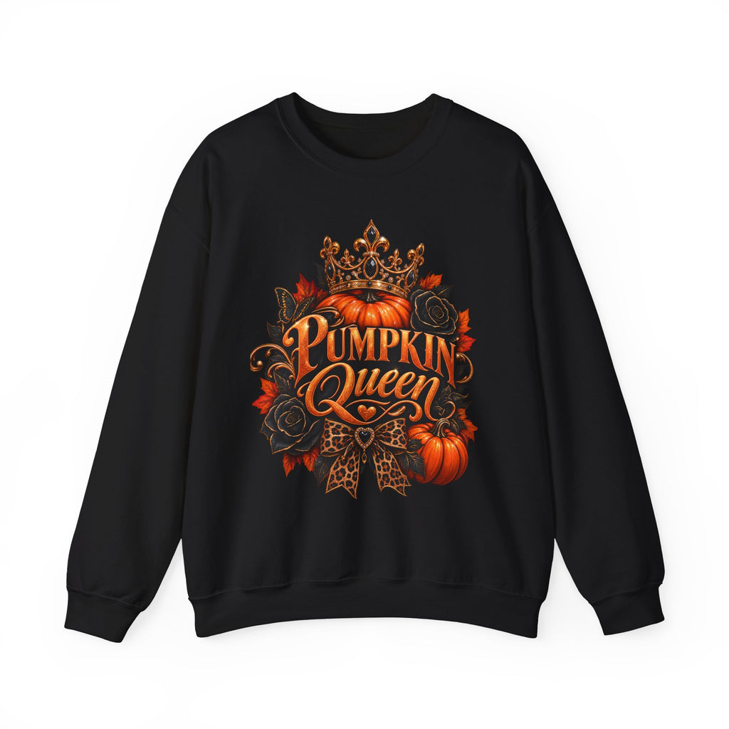 Pumpkin Queen Sweatshirt — Autumn Pumpkin Crown Fall Crewneck
