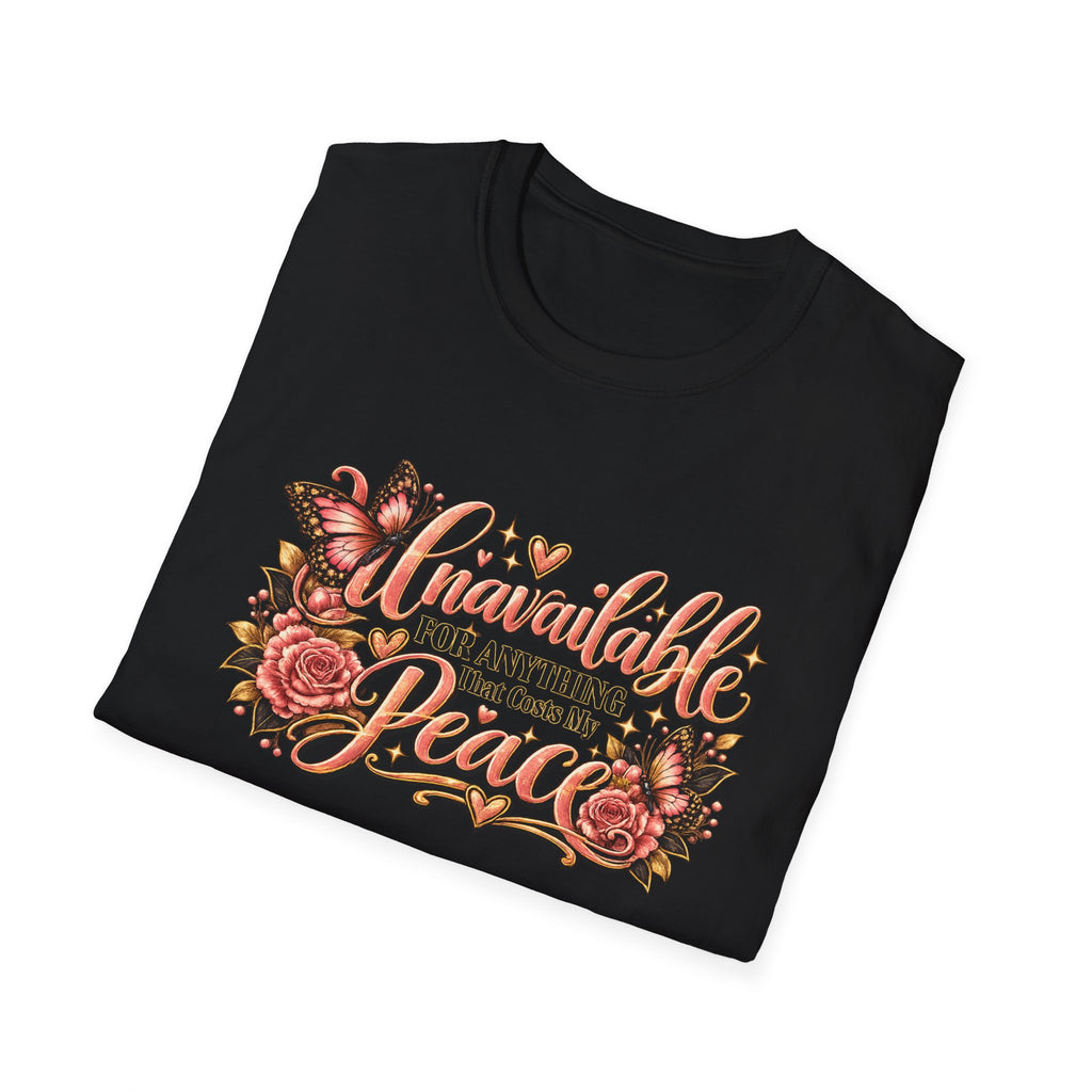 T-Shirt — "Beautiful for Anything That Costs Me Peace" Floral Graphic Tee
