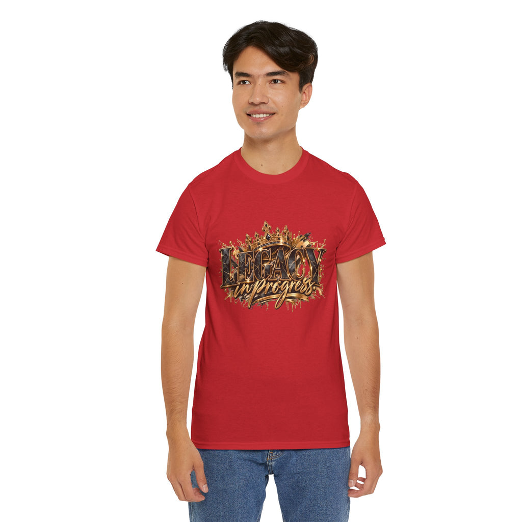 T-Shirt — ‘Legacy in Progress’ Gold Crown Graphic