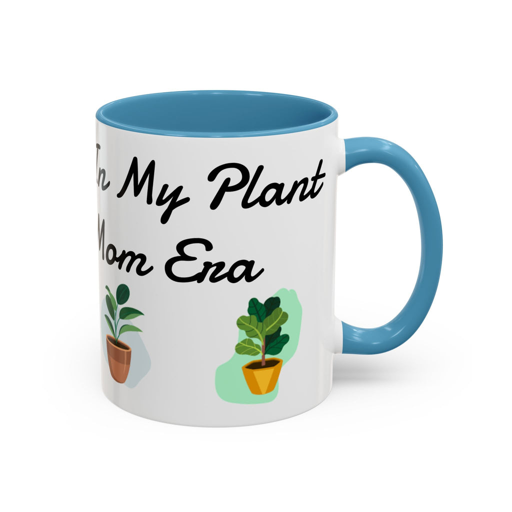 Plant Mom Coffee Mug – "In My Plant Mom Era" Accent Mug with Cute Potted Plants