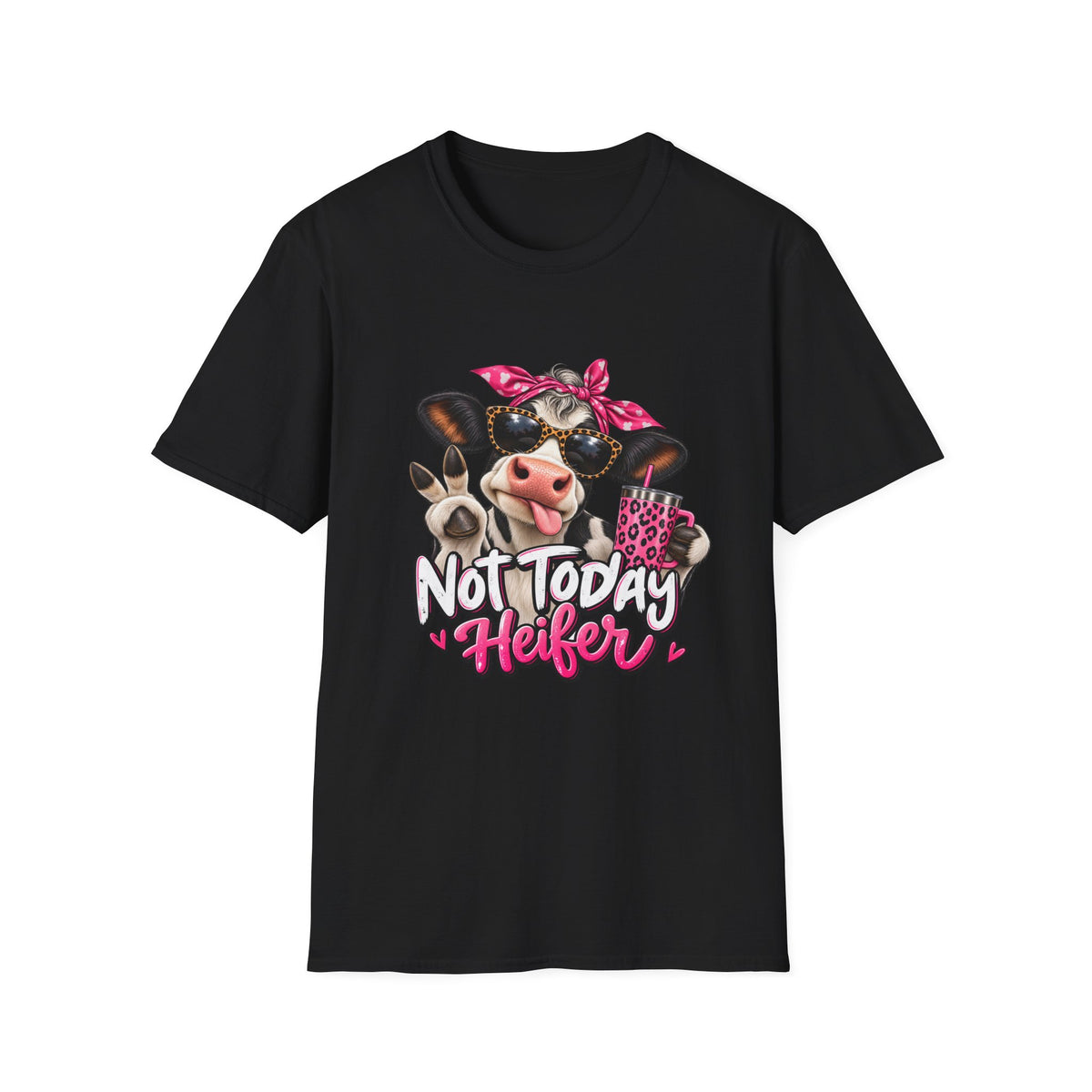 Not Today Heifer Cow Graphic T-Shirt – Funny Cow Shirt for Women & Farm Lovers