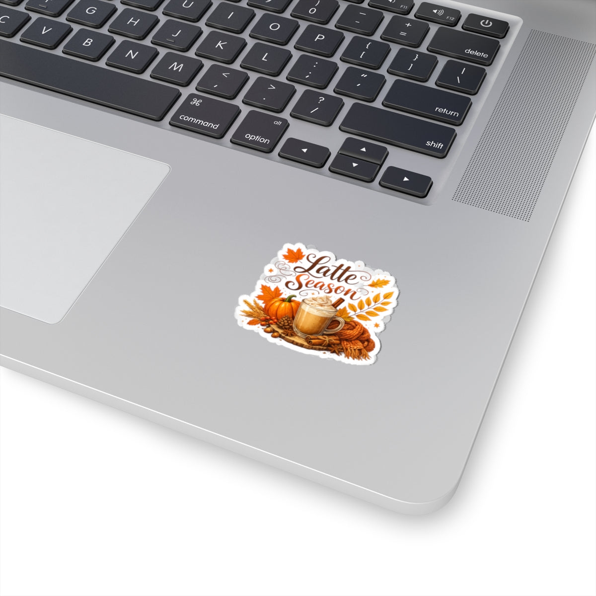 Latte Season Sticker — Fall Pumpkin Spice Coffee Kiss-Cut Decal