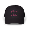 Dad Cap — "It's a Girl" Embroidered Baby Shower Announcement Hat