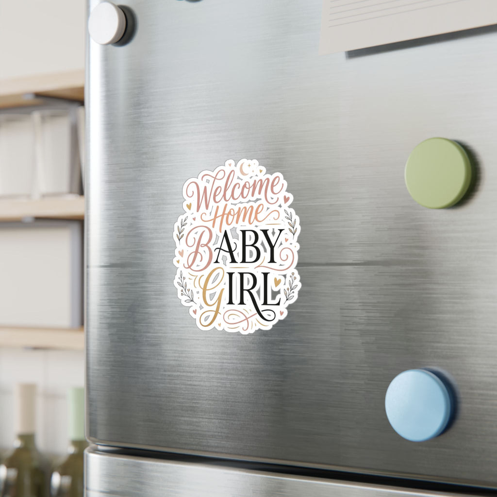 Welcome Home Baby Girl Vinyl Decal
