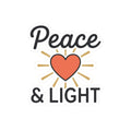 Peace & Light Heart Sticker — Positive Vibes Kiss-Cut Sticker