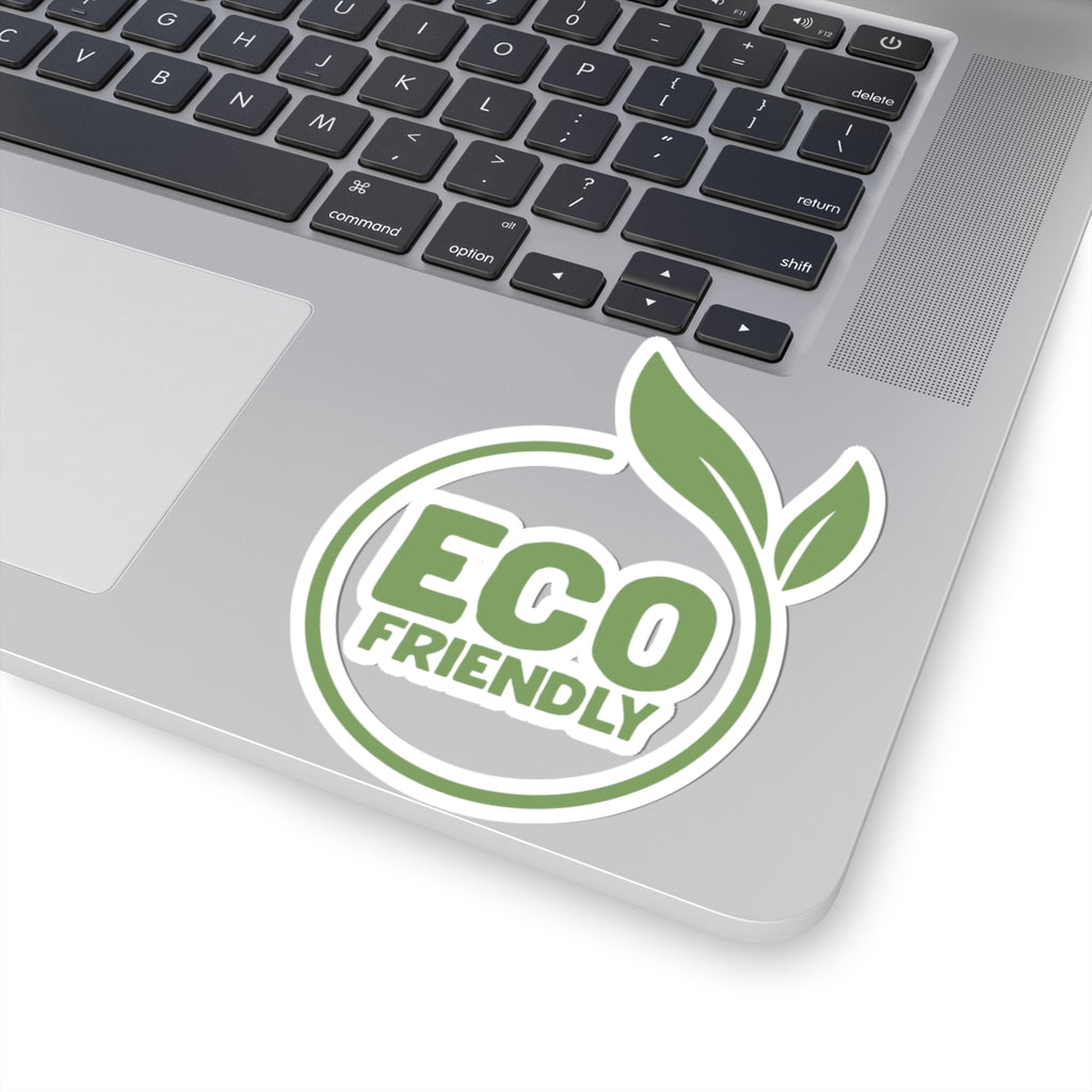 Eco Friendly Kiss-Cut Sticker — Green Leaf Sustainable Decal