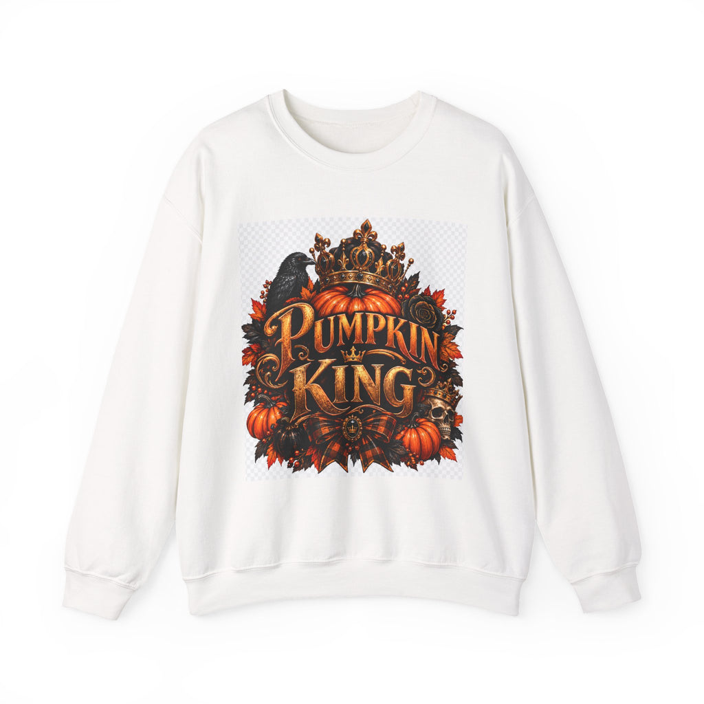 Pumpkin King Crewneck Sweatshirt — Vintage Halloween Pumpkin Design